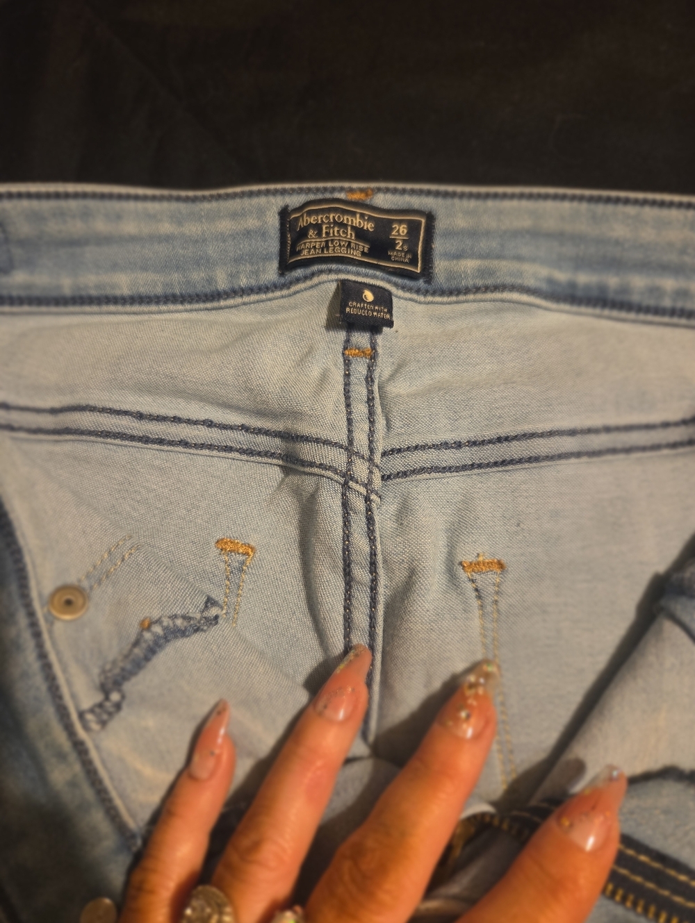 Abercrombie & Fitch Light Blue Women's Skinny Jeans - Picture 5 of 5